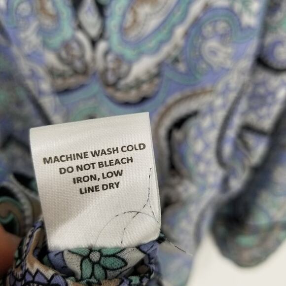 3/$25 Alice Blue Stitch Fix Paisley Peasant Blouse S  Boho Flowy Bohemian Top - Picture 10 of 10